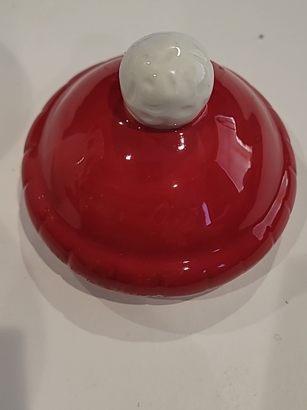 Hallmark Snowman Covered Candy Dish  Red Green 7.5 In. - Picture 5 of 8